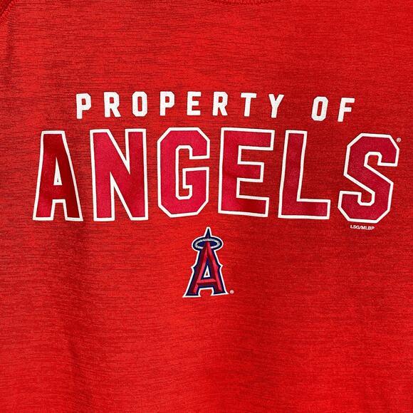 Angels T Shirt Genuine Merchandise Property Of Short Sleeve Crew Neck Red Medium - Picture 3 of 5